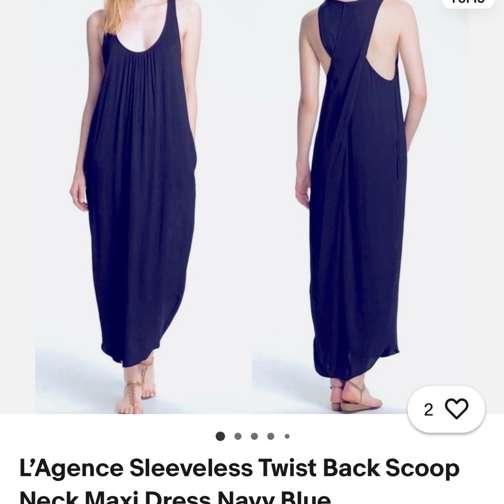 Navy maxi dress L'agence Sleeveless dress